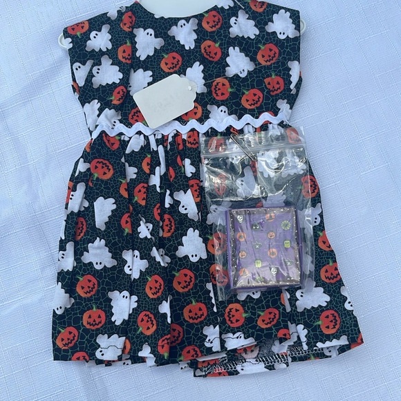 Preemie or doll dress with stickers - Picture 1 of 4